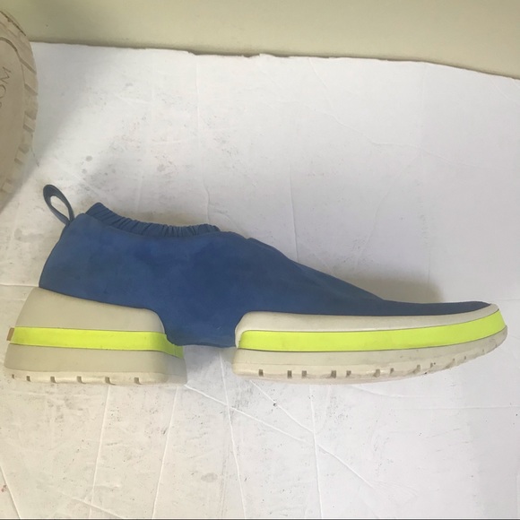 Stuart Weitzman Stretch Suede Sneakers SW 612 Shoes Comfort Coastal Unisex Flats - Picture 5 of 16